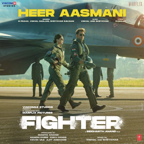Heer Aasmani (From Fighter) by B Praak, Vishal Dadlani, Sheykhar Ravjiani, Kumaar, Vishal & Shekhar - Download on PagalFree